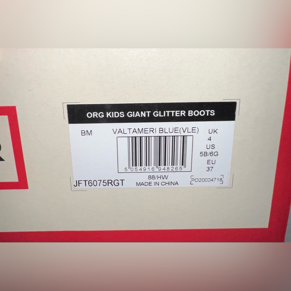 NIB Hunter Original Giant Glitter Glitter Rain Boots Valtameri Blue Size EU 37 - Picture 14 of 14